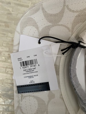 Coach Signature Hat 100% cotton Chalk 68403 | eBay
