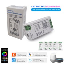 Tuya WiFi LED contorller BT/WiFi APP Voice control 12-24V CCT RGB RGBW LED strip