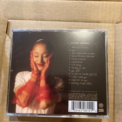FULL SIGNATURE ARIANA GRANDE Eternal Sunshine SIGNED CD