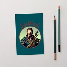 "Landsknecht" Art Postcard Military Mercenary Renaissance Medieval
