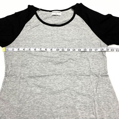 【elfelfelfarchives】RAGLAN L LOGO DRESS [LIGHT GRAY] Lenora Faye Womens Size L Long Sleeve Casual Raglan Dress
