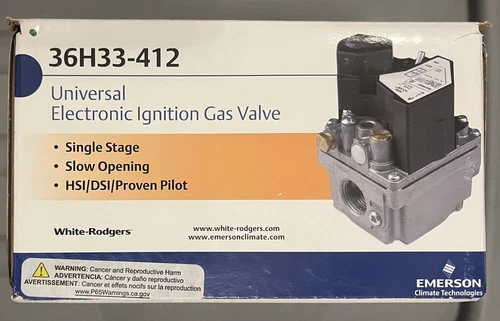 White-Rodgers 36H33-412 Universal Electronic Ignition Gas Valve - New