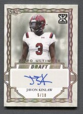 2020 Leaf Ultimate Draft Gold Spectrum #BA-JK1 Javon Kinlaw AUTO /10