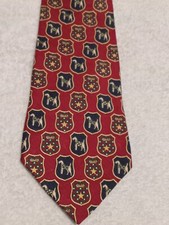 Tommy Hilfiger Neck Tie Mens Red Italian Silk Made In USA, Vintage Hilfiger