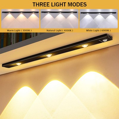 6-Pack LED Motion Sensor Lights – Rechargeable, Dimmable Stick-On Lights For Cabinet, Closet & Hallway-964718