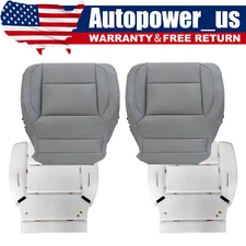 For 2014-2019 GMC Sierra Driver / Passenger Bottom Seat Cover / Foam Pad Gray