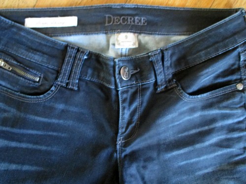 DECREE SUPER SKINNY DARK WHISKERED JEANS SZ 9 - Picture 5 of 7