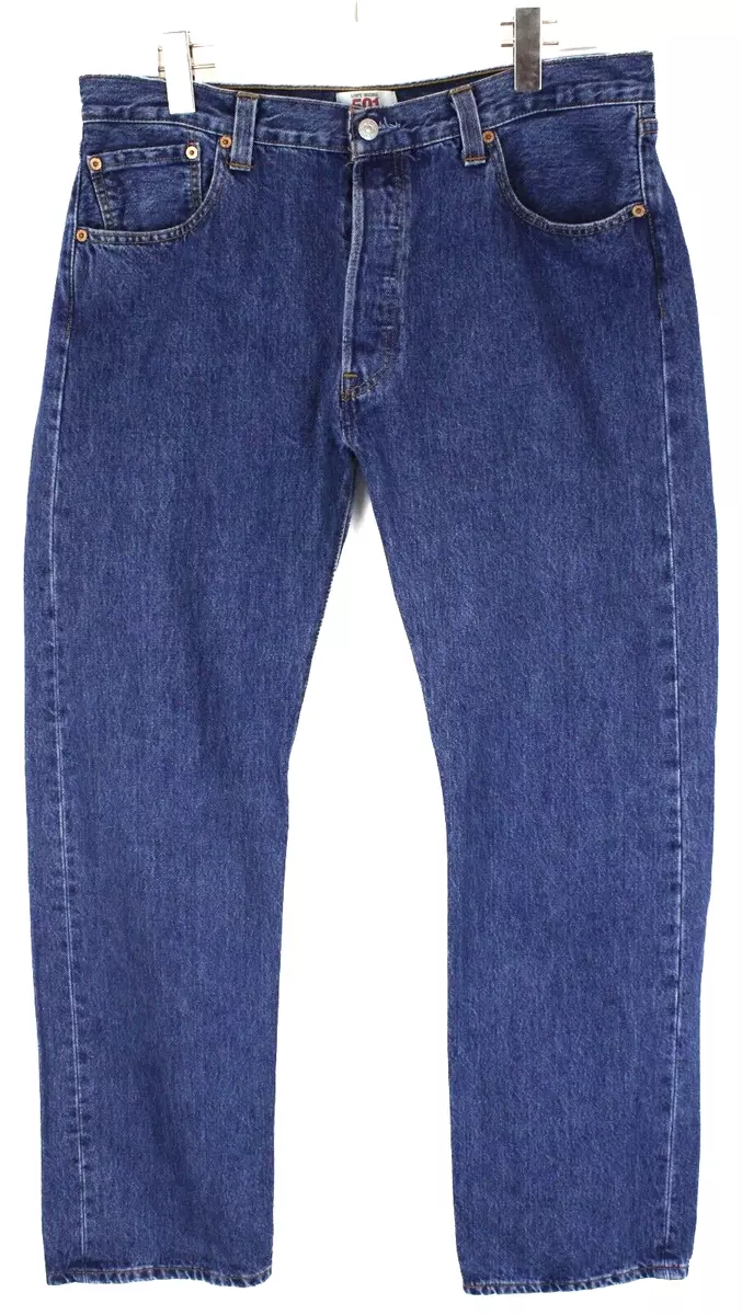 LEVI S 501 Straight Leg Button Fly Jeans Men s W36 L32 Button Fly
