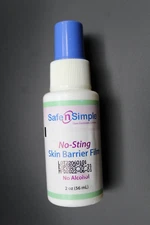 New! One 2oz Bottle of Safe N Simple SNS80792 No-Sting Skin Barrier Film Spray