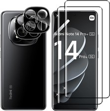For Xiaomi Redmi Note 14 Pro+ 5G Plus Glass Screen Protector & Rear Camera lens