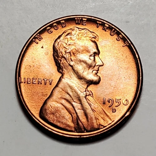 1950 D LINCOLN WHEAT PENNY UNC #C6550