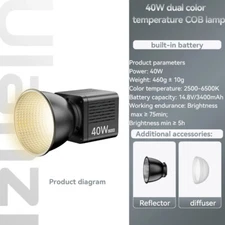 UlANZI LTO28 Camera LED Video Light Fill In Photography Lamp Dimmable 3400mAh AU