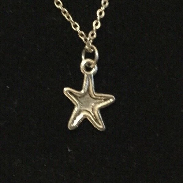 White Gold Plated Starfish Pendant Necklace - Изображение 3 из 4