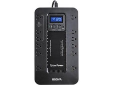 CyberPower EC850LCD Ecologic UPS Systems - 850VA/510W, 120 VAC, NEMA 5-15P,