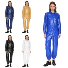 Womens Coveralls Long Sleeve Jumpsuit Comfortable Oil-resistant Waterproof Suit
