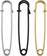 15Pcs Extra Large Heavy Duty Safety Pins, 4 Inch Jumbo Big Giant Safety Pins, 3