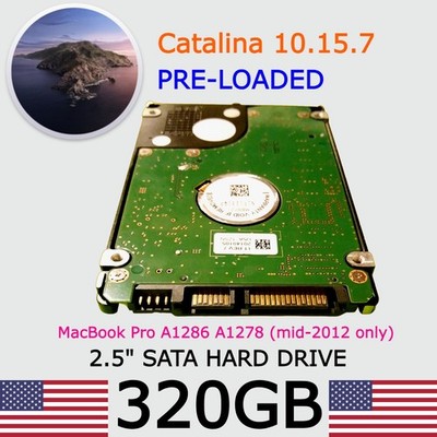 MacBook Pro Hard Drive macOS Catalina 10.15.7 320GB 2.5 - A1278 A1286 mid 2012