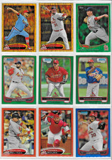 2012 Topps (6 OF 9 are Chrome) Refractor Lot (9) Cards Cardinals  MOTTE #/250