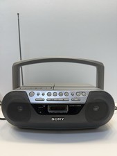 Sony CFD-S05 CD Cassette AM FM Radio Portable Boombox CD-R/RW Tested EUC
