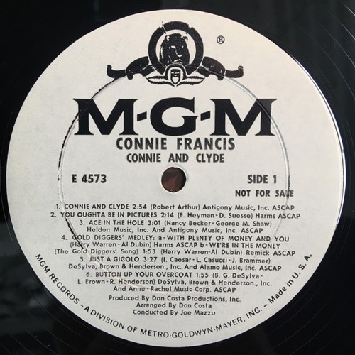 Connie Francis, Connie & Clyde - Hit Songs Of The Thirties, (LP, Album, Mono, Pr - Picture 3 of 6