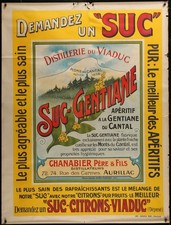 SUC-GENTIANE, Original French Apértif Advert...