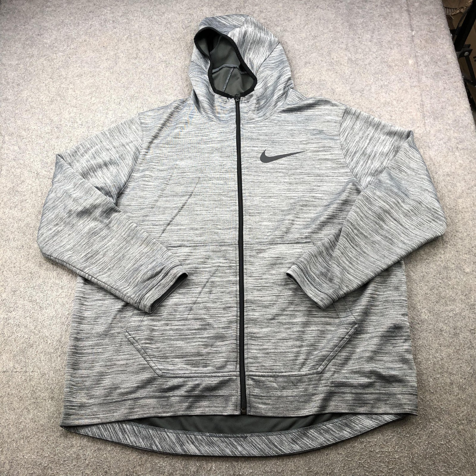 SACAI X NIKE Nike Felpa con Cappuccio Uomo 2XL Grigio Dri FIT Full Zip Athletic Performance Giacca Swoosh