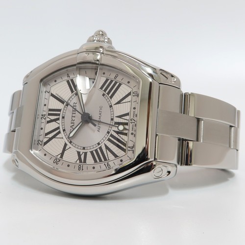 Cartier Roadster XL GMT Automatic Stainless Steel Silver Dial ...