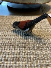 Vintage Schuco Wind Up Mohair Pecking Bird Glass Eyes Germany W/Key 4.5" WORKS