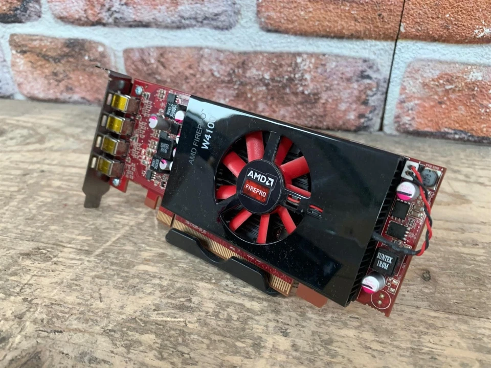 AMD FirePro W4100 2GB 4x Mini DP Graphics Card GPU - Half Height - Image 2 of 3