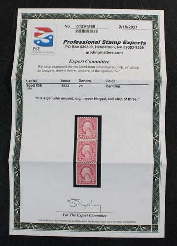 CKStamps: US Stamps Collection Scott#606 Mint NH OG PSE Cert