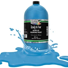 Pouring Masters Cerulean Blue 64-Ounce Bottle Water-Based Acrylic Pouring Paint
