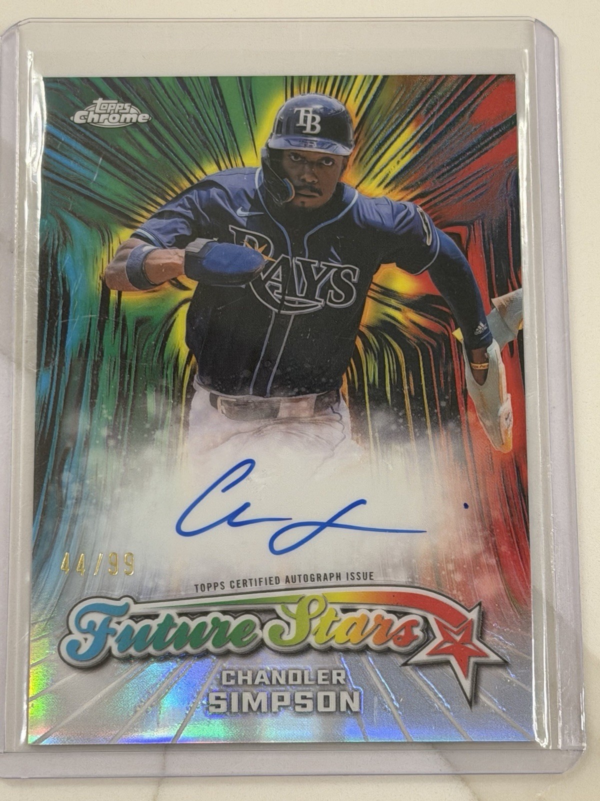 CHANDLER SIMPSON Future Stars /99 AUTO #FSA-C Rays - 2026 Topps Chrome