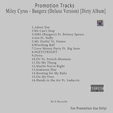 Pop.. White CD. Miley Cyrus - Bangerz (Deluxe Version) [Dirty Album]