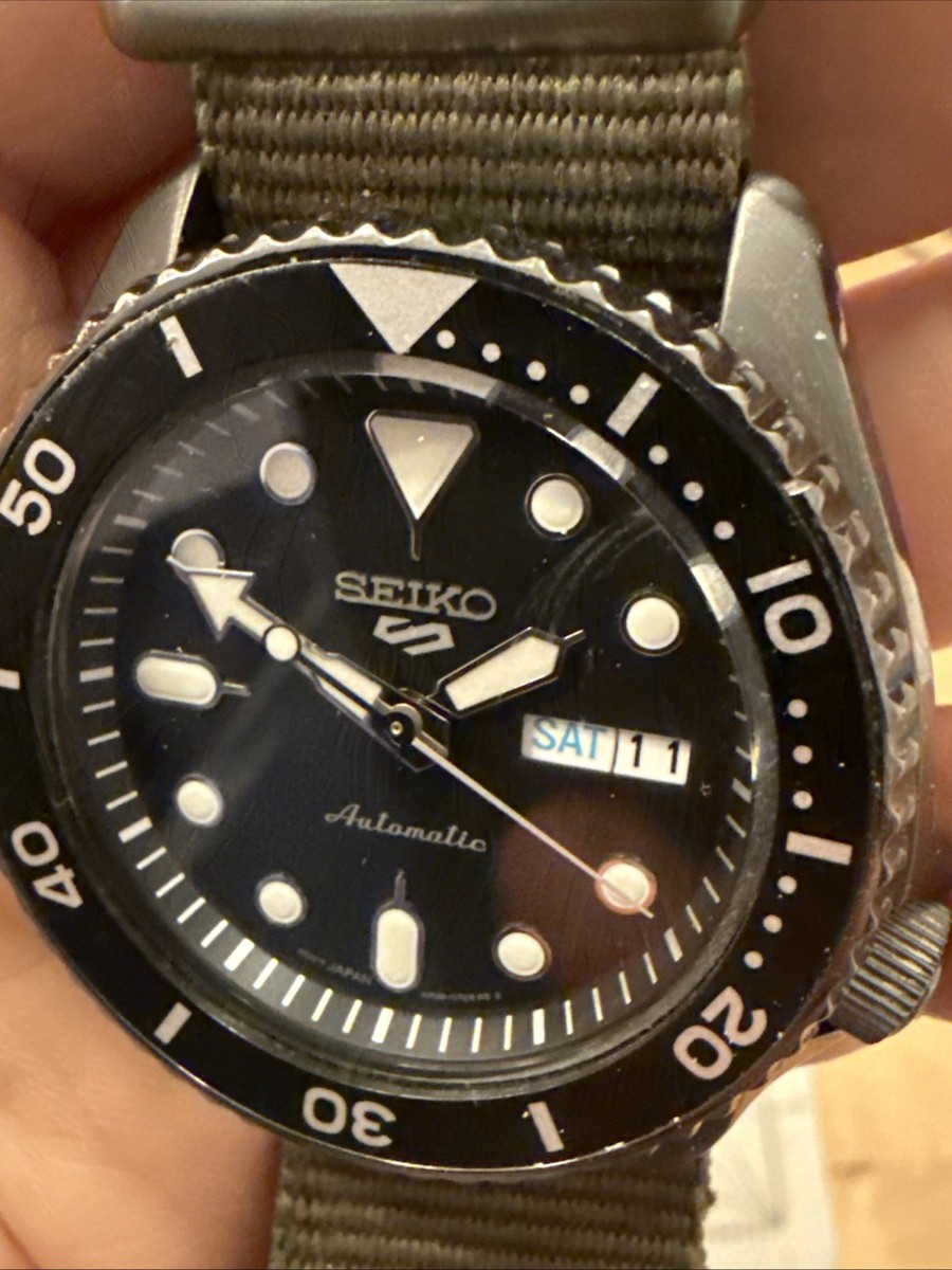Excellent] Seiko 5 Sports 4R36-07G0 All Black Automatic Men's