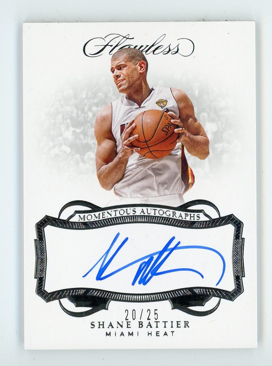 2018-19 Panini Flawless #MA-SBT Shane Battier Momentous Auto /25 view 1