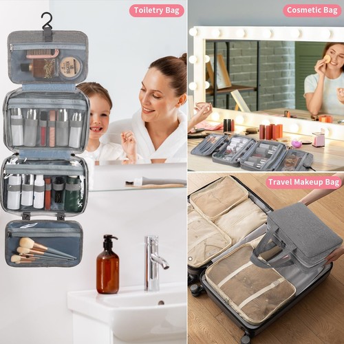 Travel Toiletry Bag for Women Hanging Waterproof Makeup Organizer Portable Co... - Picture 6 of 6