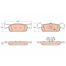 Satz Bremsbeläge Bremsklötze vorne für Renault Twingo 3 BCM | 23931153