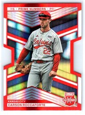 2023 Panini Elite Extra #18 Carson Roccaforte Prime Numbers A Die Cut #/200