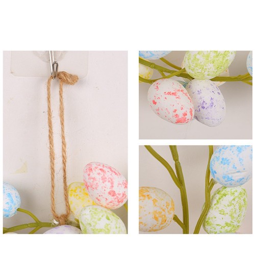 Easter Celebration 36cm Egg Wreath Decorative Piece for Holiday Events - Picture 5 of 12