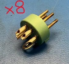 Lot of 8 Switchcraft 4-Prong Plug Male Connector for XLR