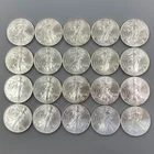 20 1996 US 1ozt .999 Silver Eagle $1's BU w/spots/toning/marks/tube key date L94