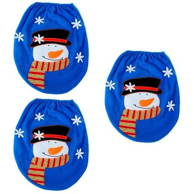 3 Pieces Badezimmersitzbezug Toilettendeckelbezug Heimdekoration Sitzabdeckung