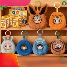 TOP TOY Naruto Beast Party Puffy Plush Pendant Keychain BlindBox Confirmed