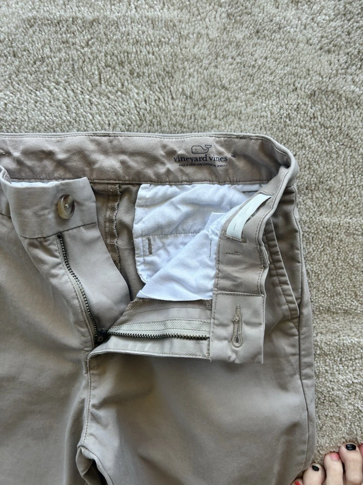 2 Pair Vineyard Vines Boys Navy & Jack Breaker Pants Boys Size 8 Pockets Excelle - Image 3 of 4