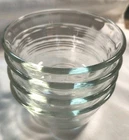 Set of 4 Vintage 463 Pyrex  6 Oz Custard Cups Ramekin Clear Glass  USA