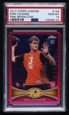 2012 Chrome BCA Pink Refractor 41/399 Kirk Cousins PSA 10 GEM MT Rookie RC s5j