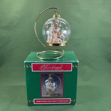 Vintage 1994 House of Lloyd Three Kings Nativity Christmas Ornament & Stand