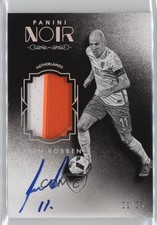 2016-17 Panini Noir Memorabilia Black & White Prime 21/25 Arjen Robben Auto x5r