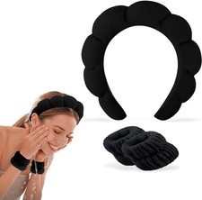 Damen Spa Stirnband Haarband Make up Haarband Weicher Schwamm Hautpflege