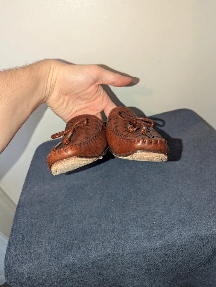 Женские мокасины Robert Zur тканые кожа размер 11 M коричневые туфли для вождения с кисточками - Изображение 3 из 4